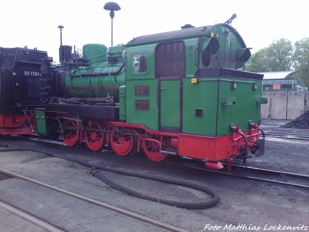 RBB Mh 52 im Kleinbahn BW Putbus am 26.5.13