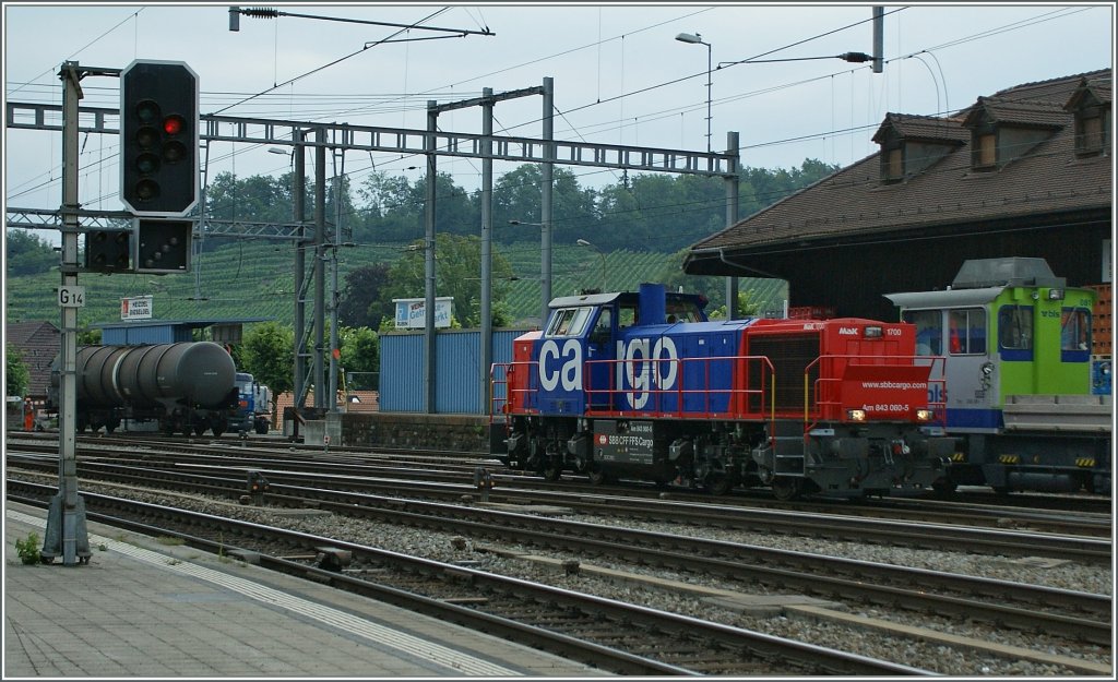 SBB Am 843 060-5 in Spiez. 
29. Juni 2011