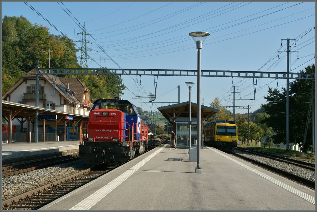 SBB Am 843 087-7 in Puidoux-Chexbres.
10.03.2011