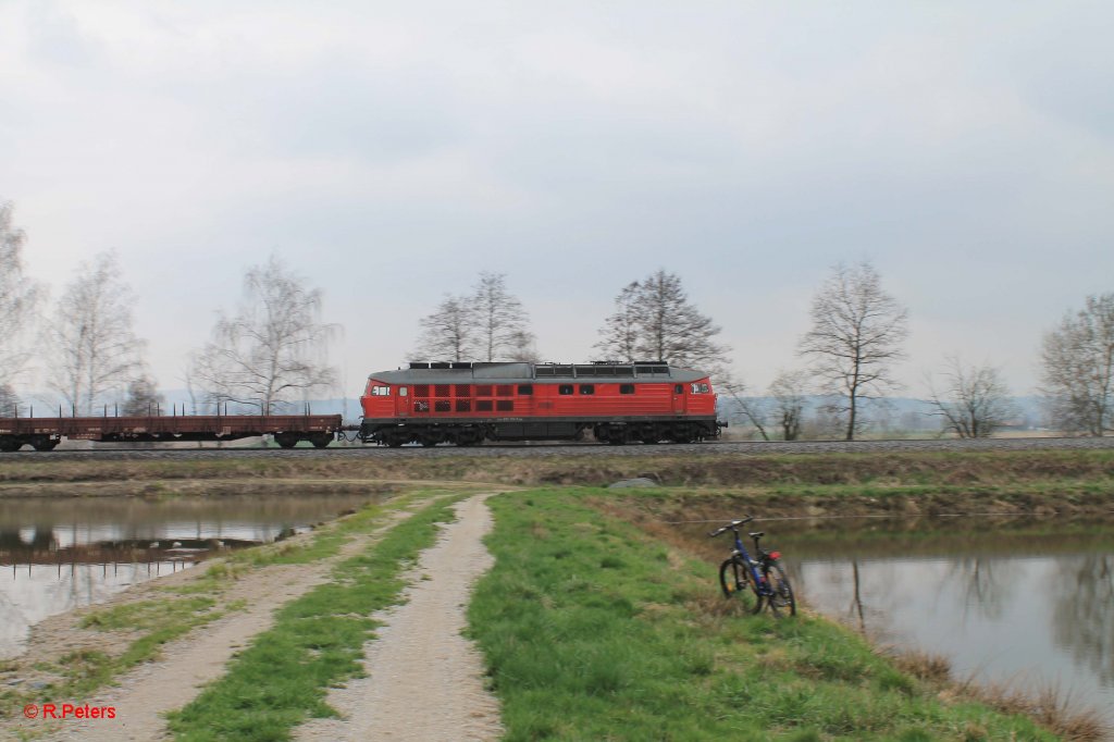 Seitenansicht von 233 176-7 mit umgeleiteten Gz von NN - Cheb sdlich von Wiesau. 22.04.13