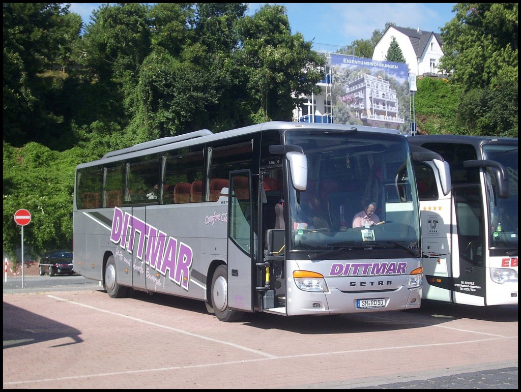 Setra 415 GT-HD von Dittmar aus Deutschland im Stadthafen Sassnitz.