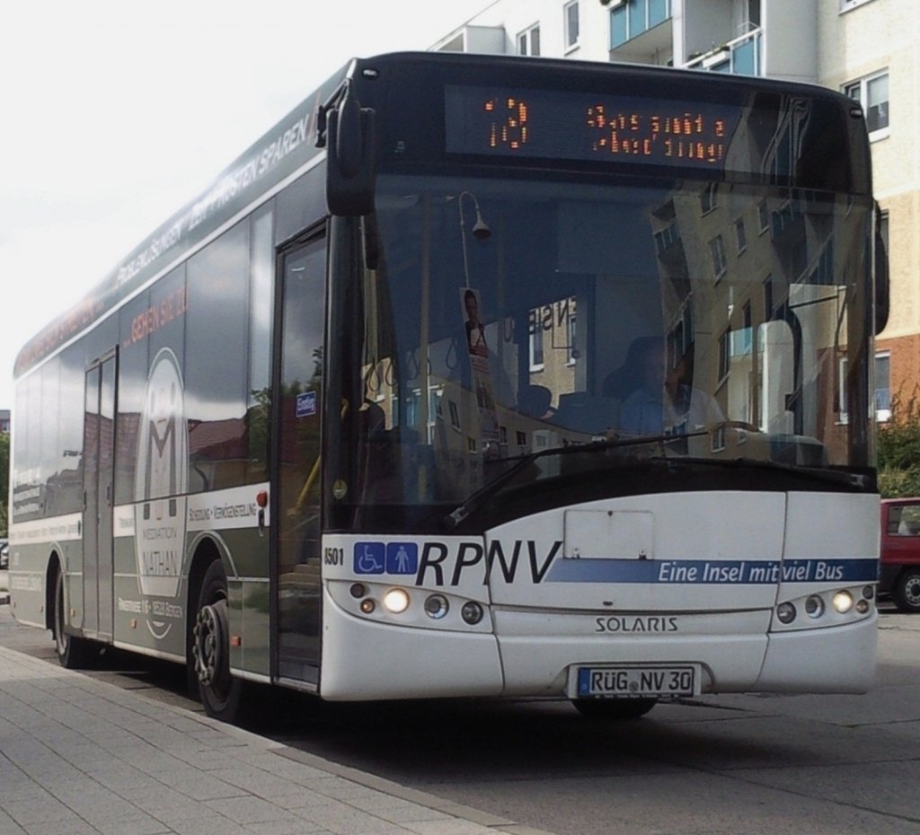 Solaris Urbino 12 der RPNV in Sassnitz.