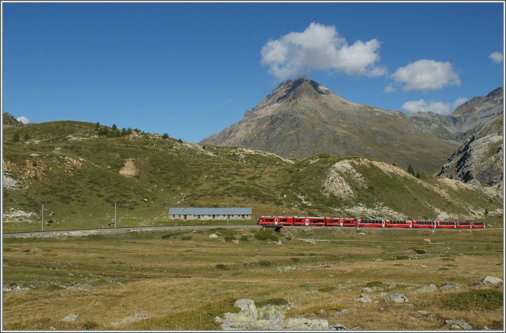 Steiler aufstieg Richtung Bernina Ospizio. 
10.09.2011