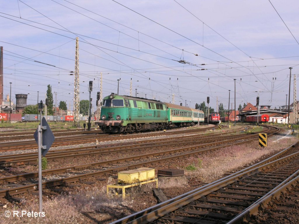 SU45 202 verlsst Frankfurt/Oder mit den Poznan-Express. 24.05.08