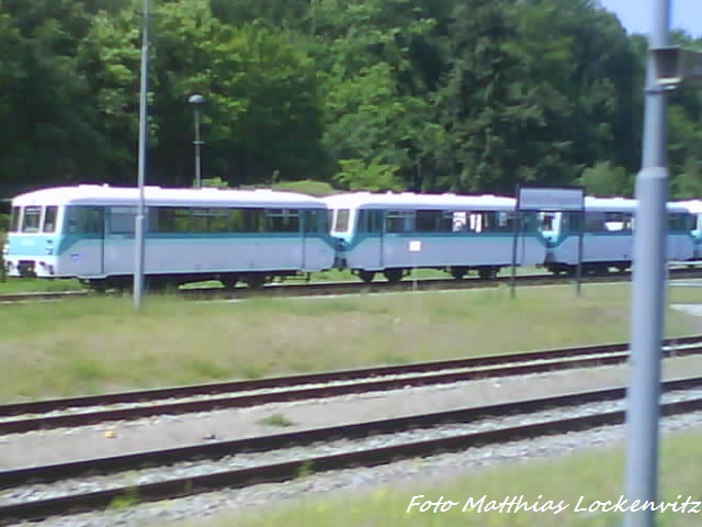 UBB Ferkeltaxen (BR 771 / 971) im Bahnhof Seebad Heringsdorf am 30.5.09