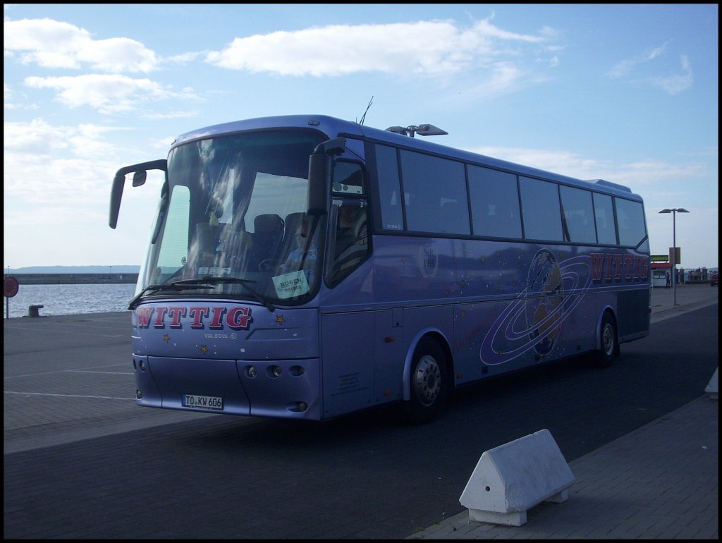 VDL Bova Futura von Wittig aus Deutschland im Stadthafen Sassnitz.