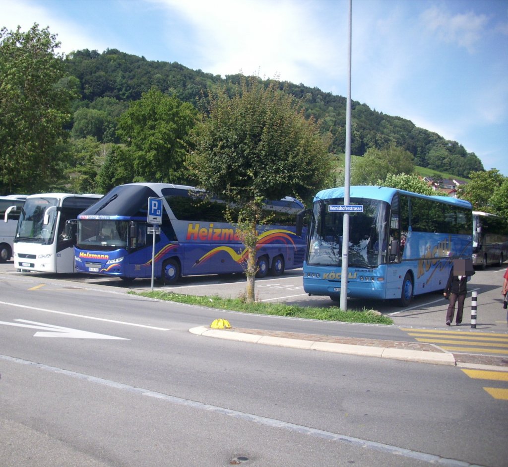 Volvo 9900 + Neoplan Starliner + Neoplan Euroliner in Samstens.