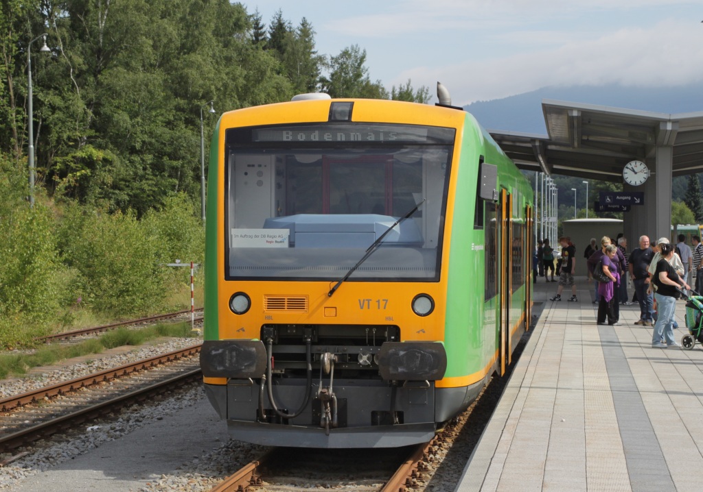 VT 17 der Waldbahn am 02.08.2010 in Zwiesel