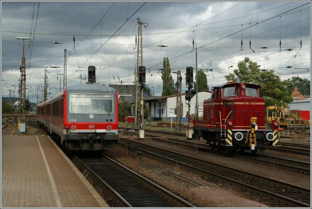 VT 628/928 und V60 in Trier. 
25. Sept. 2012