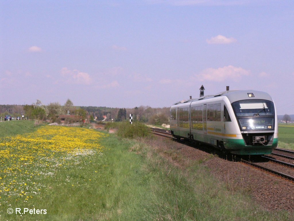 VT12 erreicht gleich Schwandorf, Richt bei Schwandorf. 27.04.08