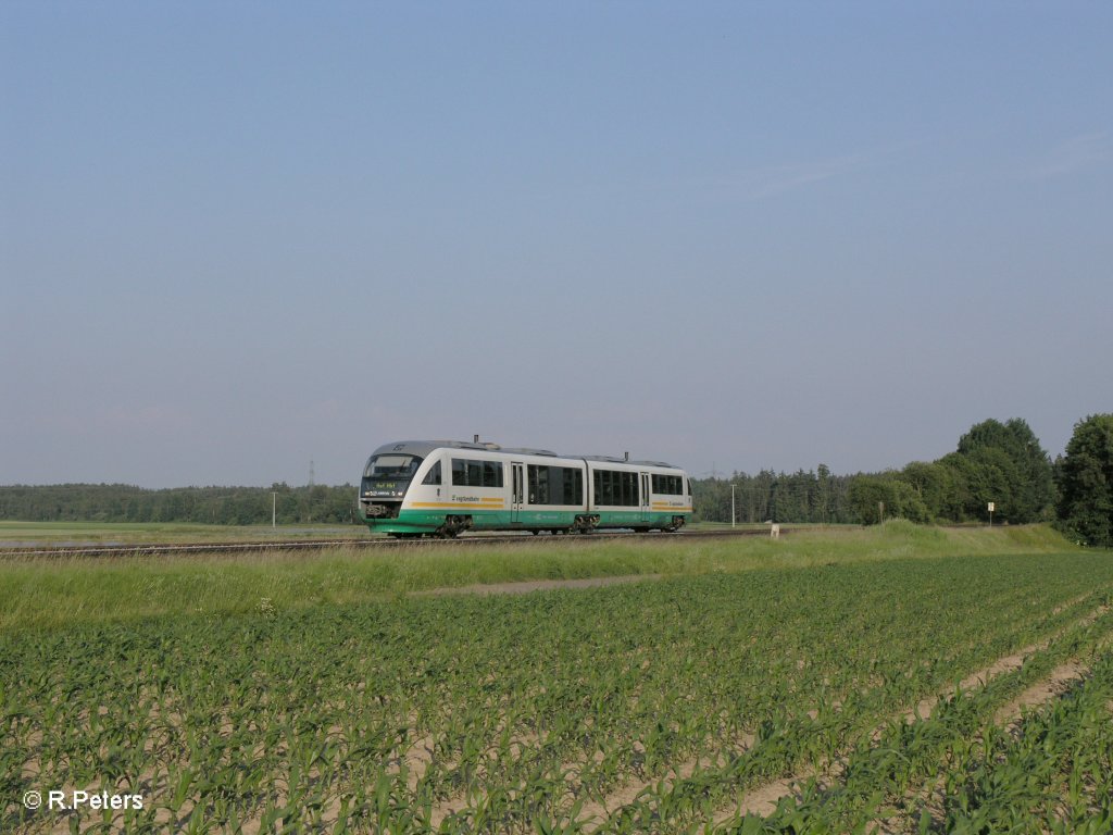 VT15 auf dem Weg nach Hof bei Oberteich. 26.06.10