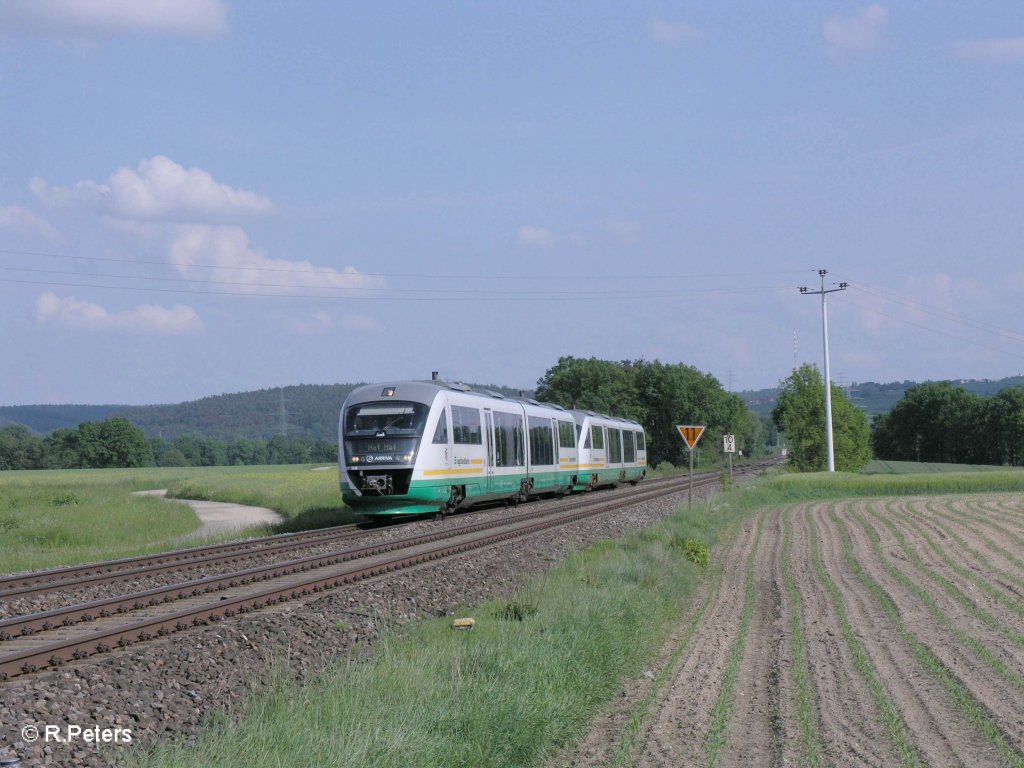 VT19 „Landkreis Wunsiedel im Fichtelgebirge“ mit einer VBG86928 nach Hof bei Zeitlarn. 29.05.10
