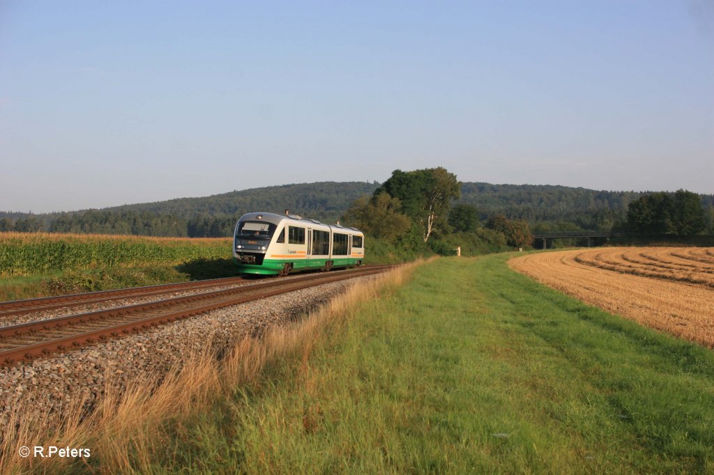 VT26 als VBG20890 Cheb - Weiden bei Oberteich. 23.08.11