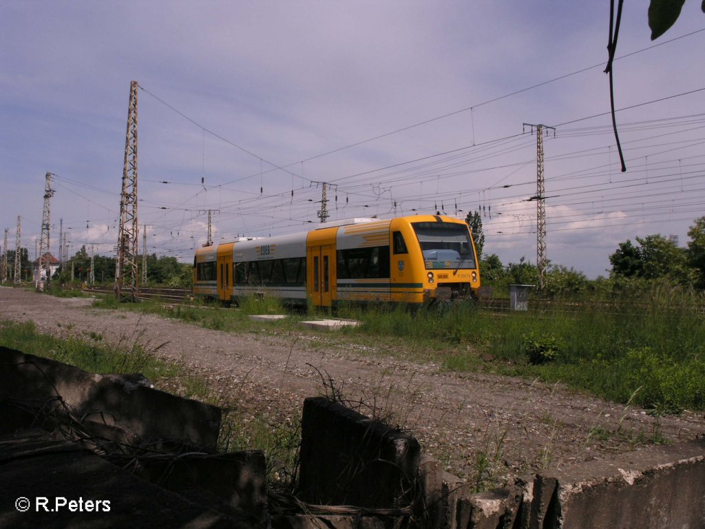 VT650.78 verlsst Frankfurt/Oder auf dem Weg nach Bln-Schneweide. 24.05.08