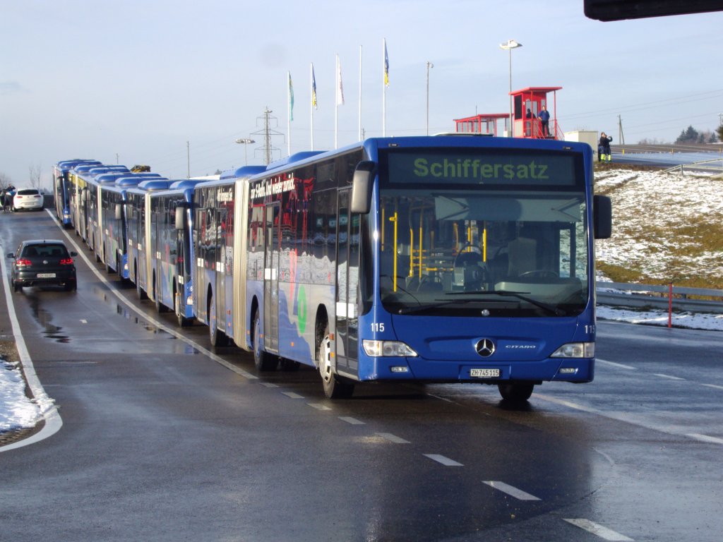 VZO-Mercedes Citaro NR.115 Baujahr 2008 beim Trainingscenter in Hinwil am 12.1.13