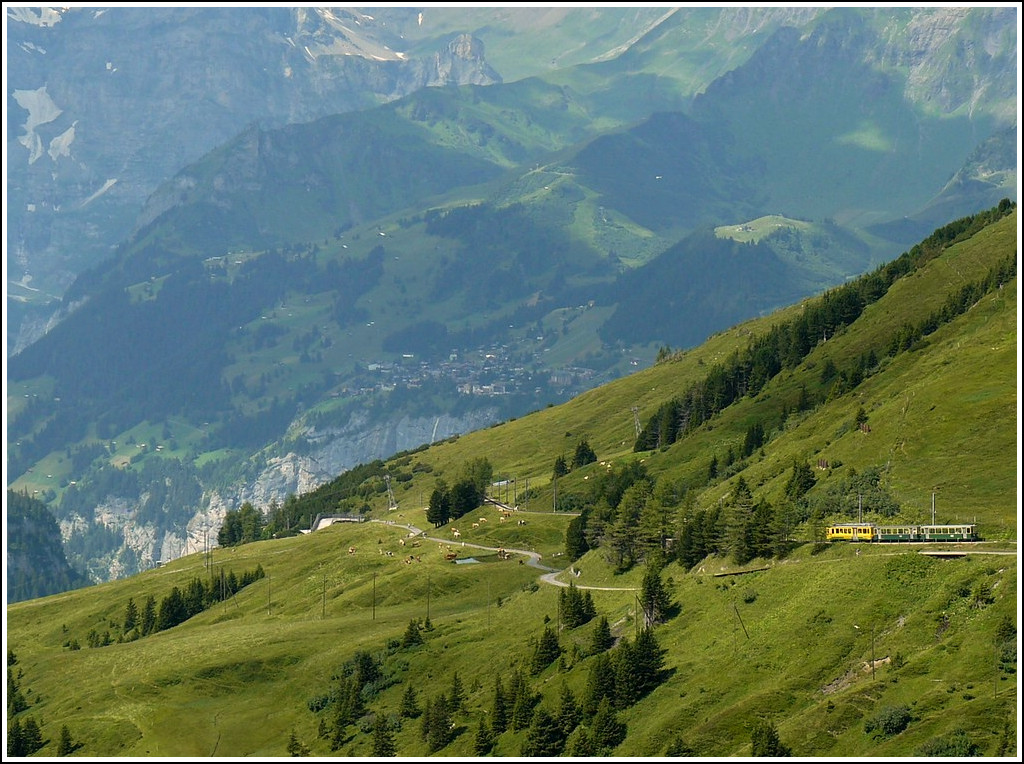 Wenn Margaretha dies berlebt hat (und das hat sie ja), dann wird sie auch noch andere Sachen berleben und genieen. ;-) Eine WAB Einheit begibt sich auf den Weg von der Kleinen Scheidegg nach Lauterbrunnen. 30.07.2008 (Hans)