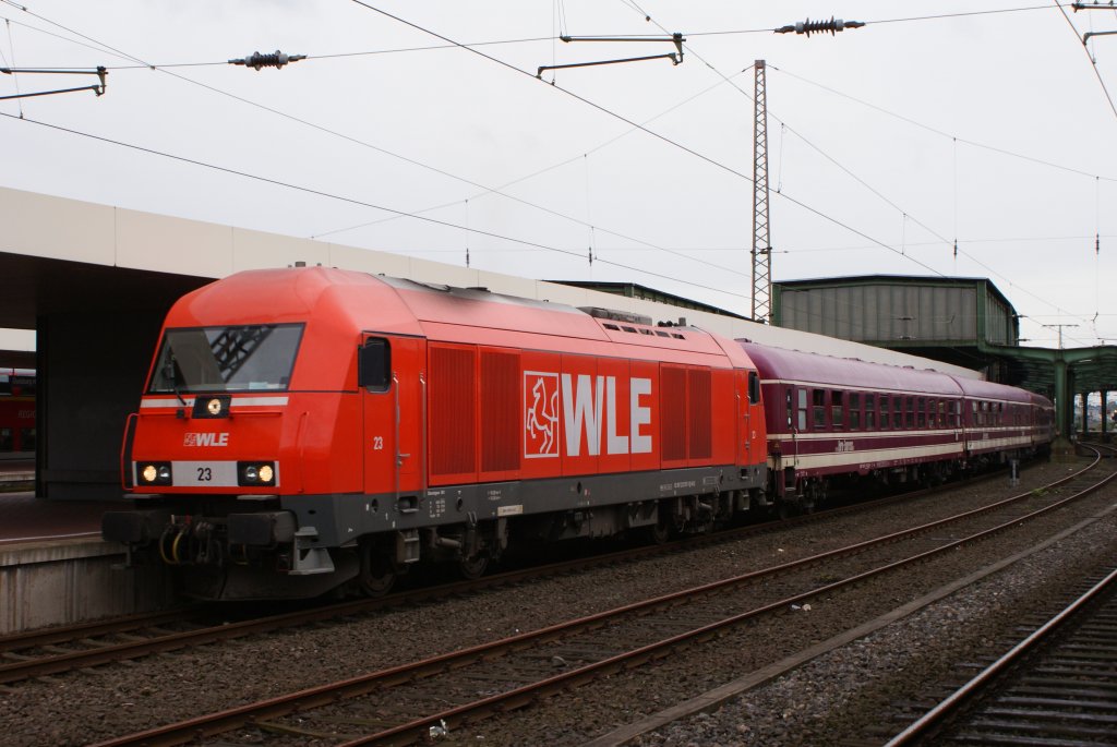 WLE 23 mit einem Sonderzug in Duisburg Hbf am 29.08.2010