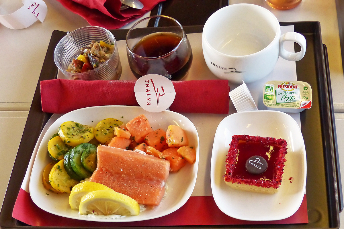 . Das Mittagessen im Thalys zwischen Brssel und Rotterdam. 24.09.2016 (Jeanny)