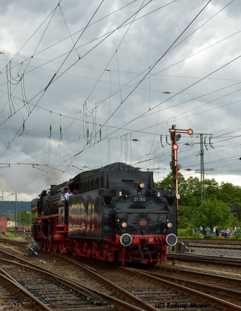 01 150 bei Rangierfahrten beim Sommerfest in Koblenz am 13.06.2015.(3)