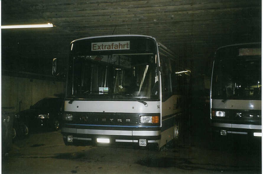 (082'119) - AFA Adelboden - Nr. 14/BE 43'089 - Setra (ex Nr. 4; ex AAGI Interlaken Nr. 32) am 26. Dezember 2005 im Autobahnhof Adelboden