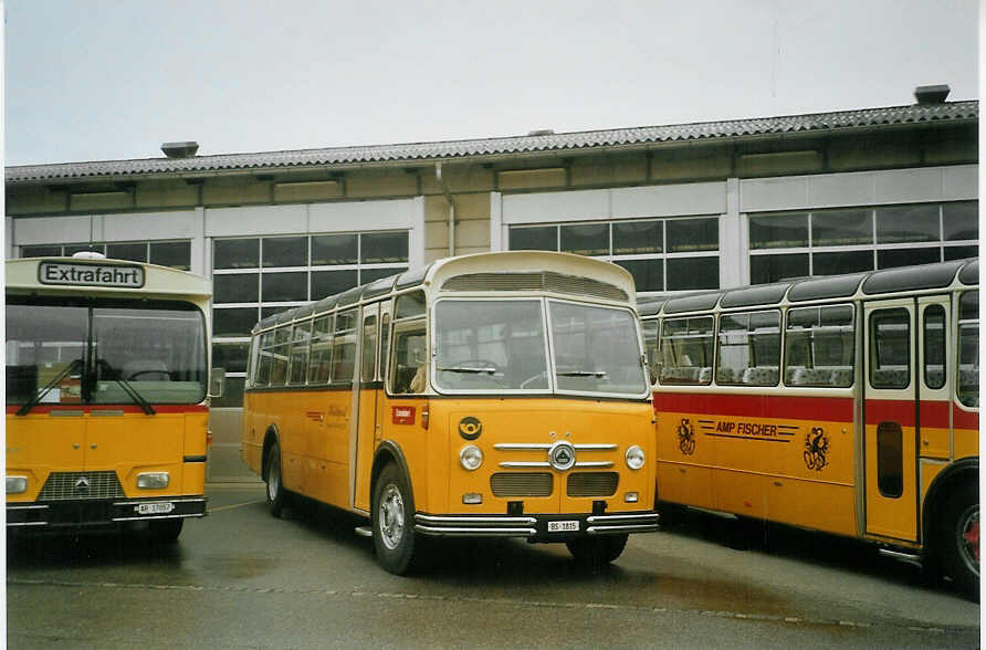 (085'329) - Stebler, Basel - BS 1815 - Saurer/FHS (ex Reber, Basel; ex Eggenberger, Mriken; ex Ott, Wetzikon; ex OPC Ennetbrgen Nr. 3; ex AVG Grindelwald; ex P 24'143) am 20. Mai 2006 in Bellach, Hess