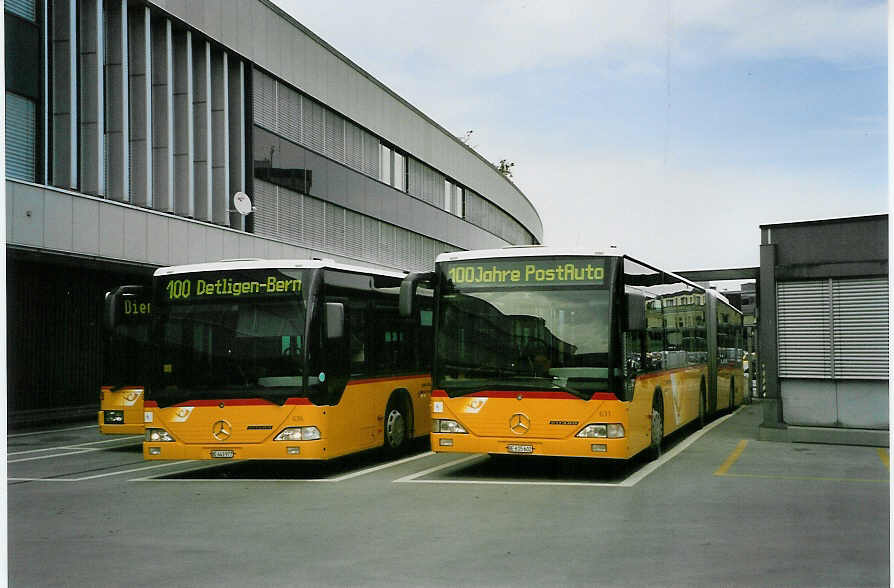 (087'034) - PostAuto Bern - Nr. 631/BE 615'602 - Mercedes (ex P 27'005) am 25. Juni 2006 in Bern, Postautostation