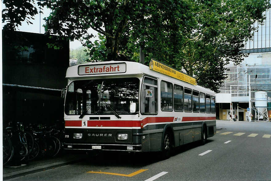 (088'036) - VBSG St. Gallen - Nr. 231/SG 141'213 - Saurer/Hess am 28. Juli 2006 beim Bahnhof St. Gallen