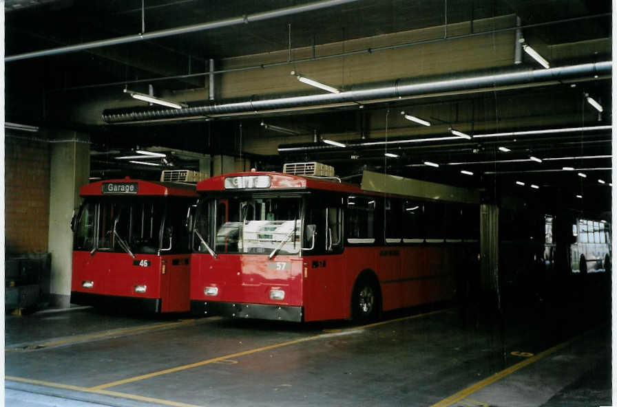 (088'236) - Bernmobil, Bern - Nr. 57 - FBW/Hess Gelenktrolleybus am 29. Juli 2006 in Bern, Eigergarage