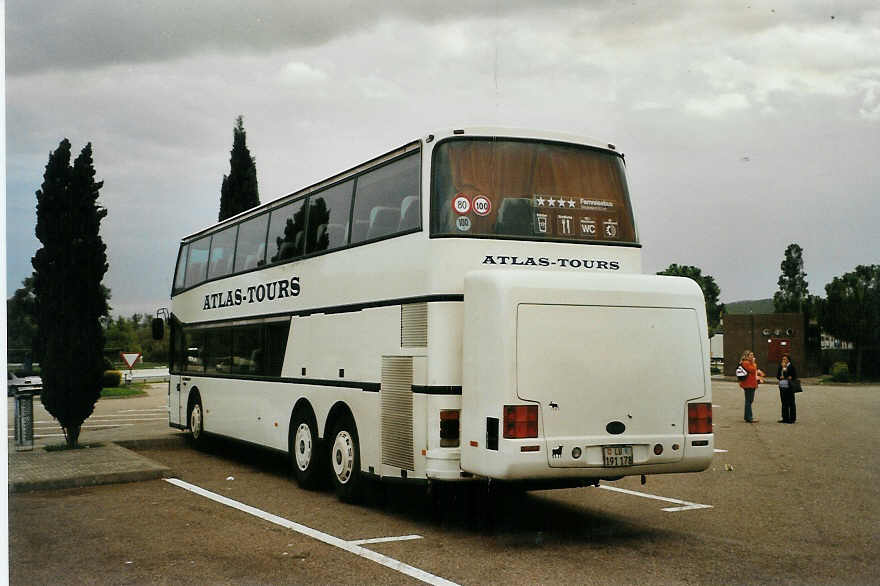 (089'906) - Aus der Schweiz: Atlas-Tours, Rothenburg - LU 191'178 - Setra in L'Empord, Autobahnraststtte