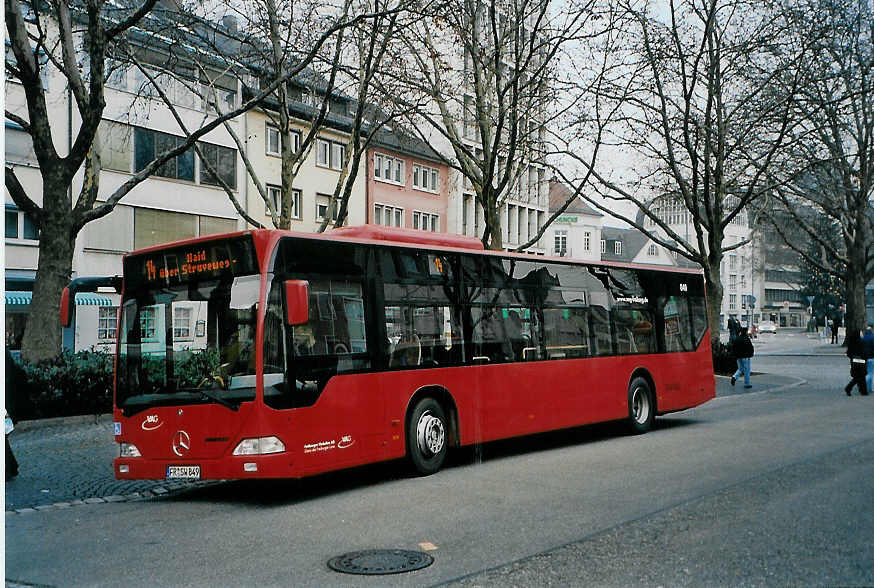 (091'037) - VAG Freiburg - Nr. 849/FR-SW 849 - Mercedes am 23. Dezember 2006 in Freiburg, Siegesdenkmal