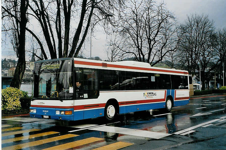 (091'231) - AAGR Rothenburg - Nr. 51/LU 15'725 - MAN am 1. Januar 2007 beim Bahnhof Luzern