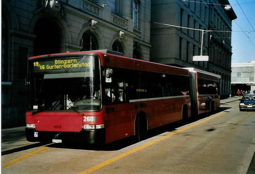 (091'613) - Bernmobil, Bern - Nr. 260/BE 572'260 - Volvo/Hess am 14. Januar 2007 beim Bahnhof Bern