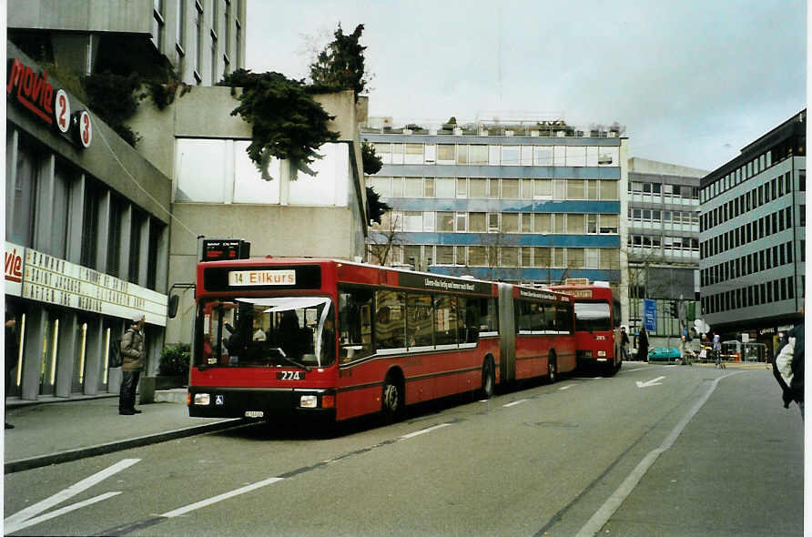 (091'925) - Bernmobil, Bern - Nr. 224/BE 513'224 - MAN am 12. Februar 2007 in Bern, City West