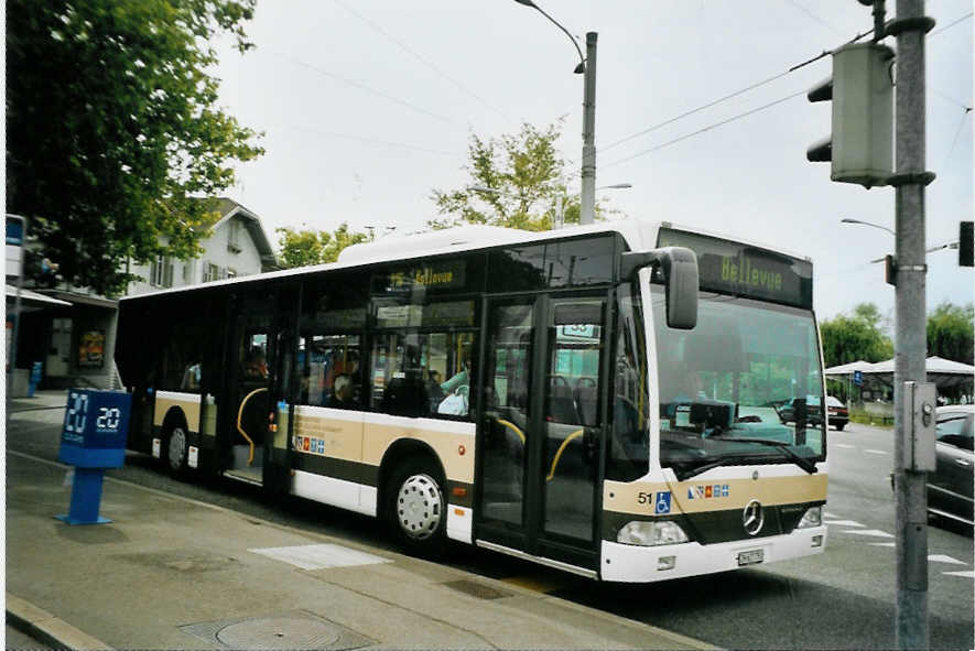 (094'625) - AZZK Zollikon - Nr. 51/ZH 627'751 - Mercedes am 26. Mai 2007 beim Bahnhof Zrich-Tiefenbrunnen