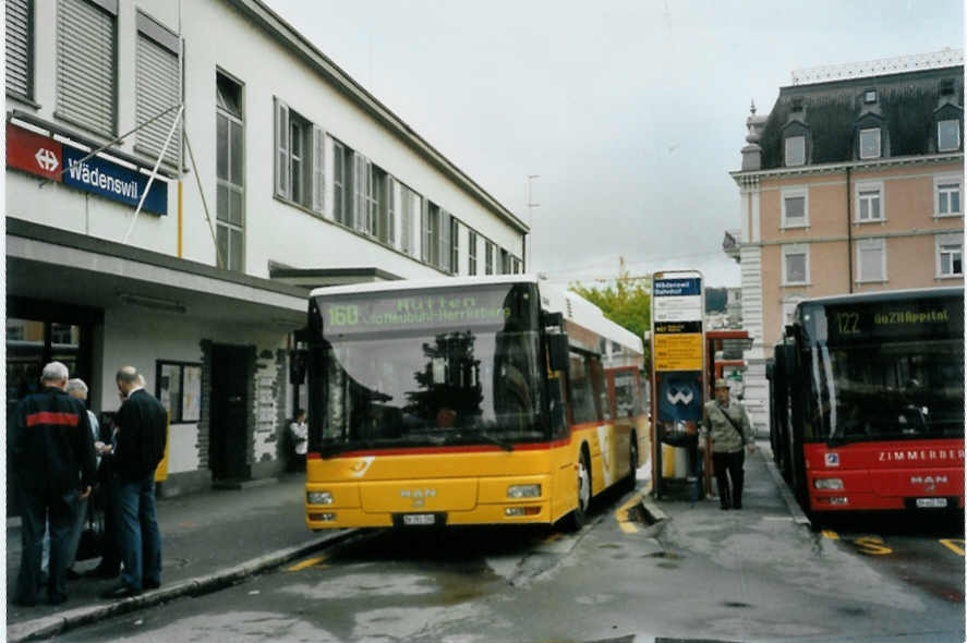 (095'227) - PostAuto Zrich - ZH 781'191 - MAN am 2. Juni 2007 beim Bahnhof Wdenswil