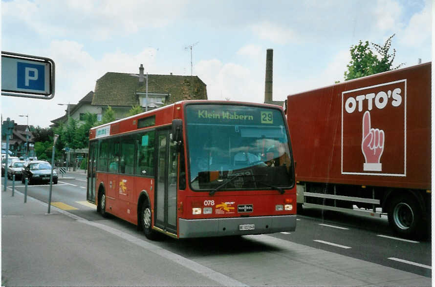 (095'412) - Peyer, Niederwangen - Nr. 78/BE 322'040 - Van Hool am 8. Juni 2007 in Kniz, Brhlplatz