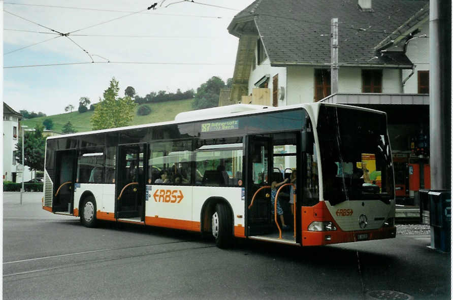 (096'310) - RBS Worblaufen - Nr. 1/BE 365'301 - Mercedes am 17. Juli 2007 beim Bahnhof Worb Dorf