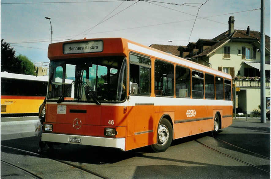 (096'318) - BSU Solothurn - Nr. 46/SO 21'690 - Mercedes/Hess am 17. Juli 2007 beim Bahnhof Worb Dorf