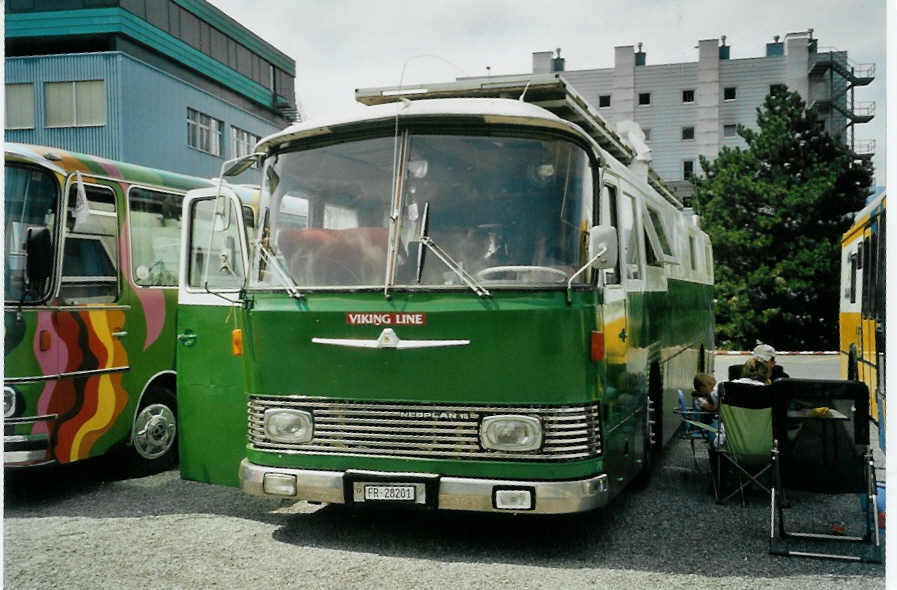 (097'419) - Aus der Schweiz: Oppliger, Neuenegg - FR 28'201 - Neoplan am 18. August 2007 in Schaan, Wohnbustreffen