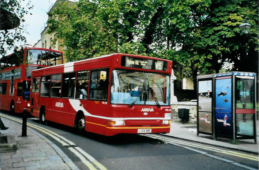 (099'121) - ARRIVA - Nr. PDL 100/LJ54 BBE - Dennis am 25. September 2007 in London, Hackney