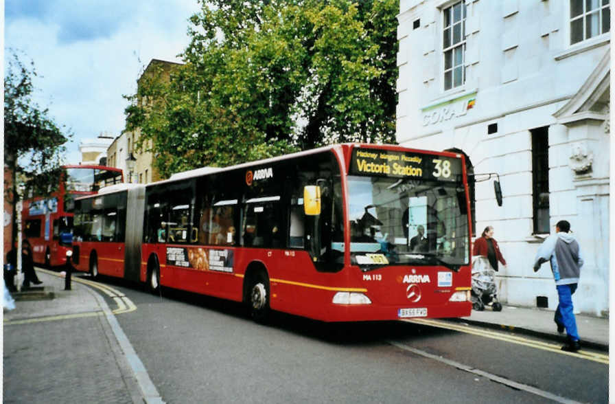 (099'207) - ARRIVA - Nr. MA 113/BX55 FVO - Mercedes am 25. September 2007 in London, Hackney