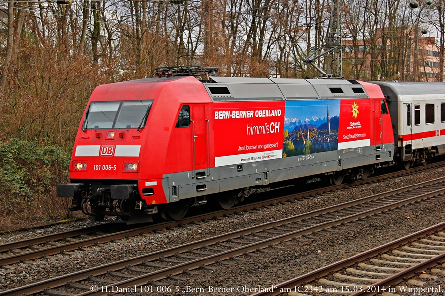 101 006-5  Bern-Berner Oberland  am IC2342 am 15.03.2014 in Wuppertal.