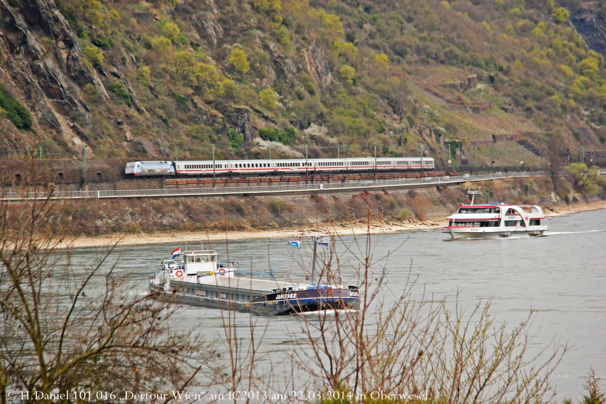 101 016  Dertour Wien  am 22.03.2014 in Oberwesel.