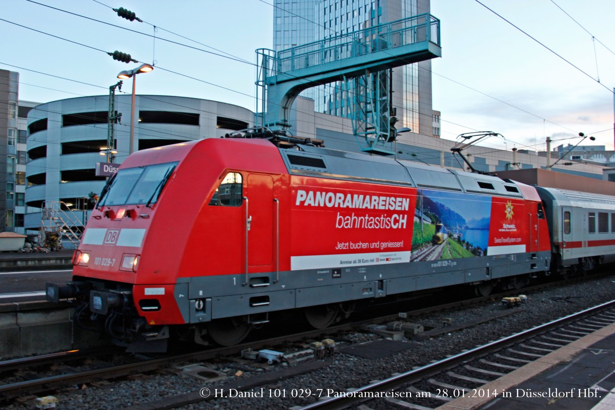 101 029-7  Panoramareisen am 28.01.2014 in Düsseldorf Hbf.