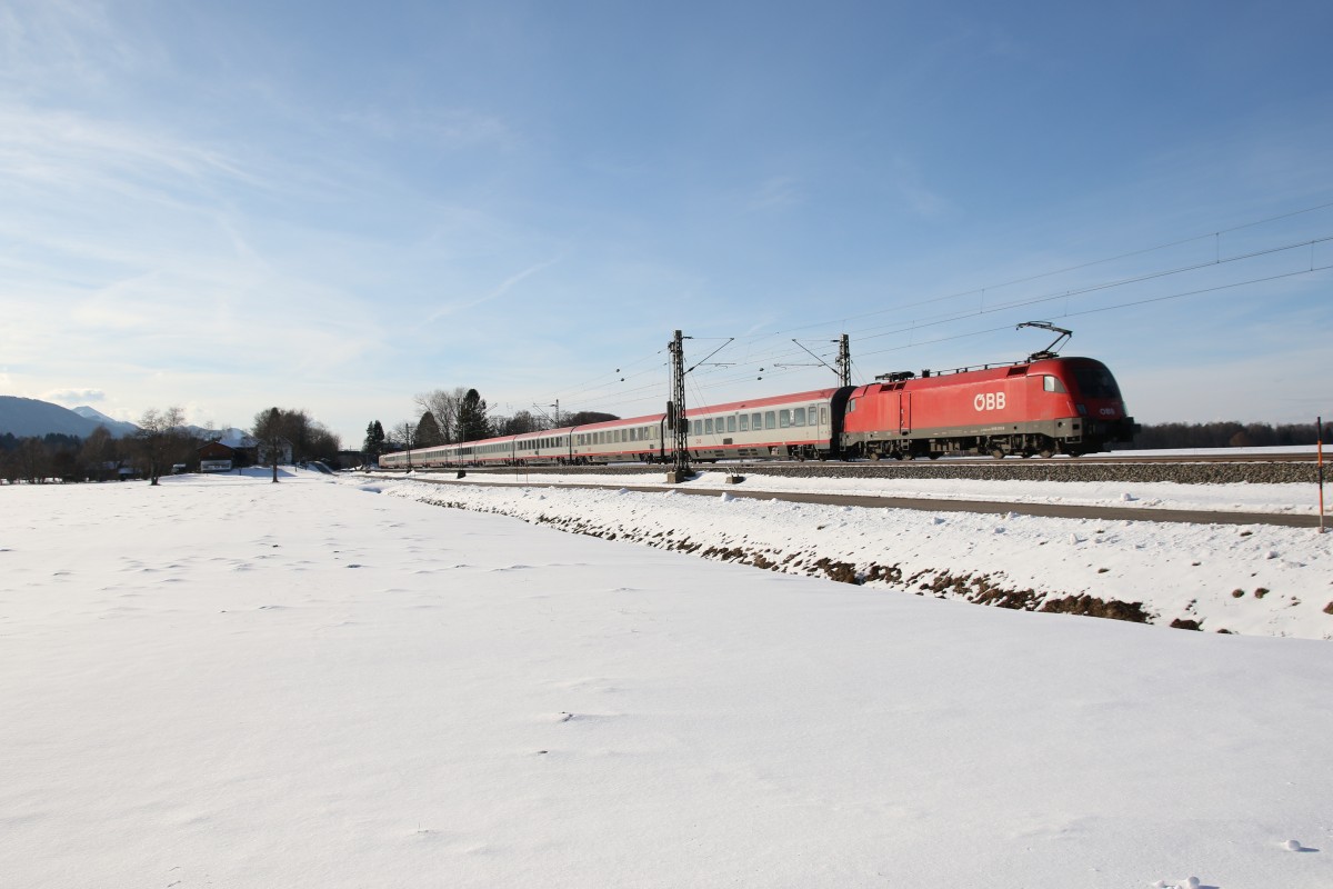 1016 011-9 am 31. Januar 2015 bei bersee am Chiemsee.