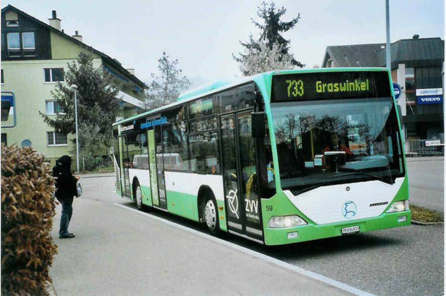 (102'306) - Welti-Furrer, Zrich - Nr. 59/ZH 634'613 - Mercedes (ex Frhlich, Zrich Nr. 613) am 23. Dezember 2007 in Kloten, Oberfeld