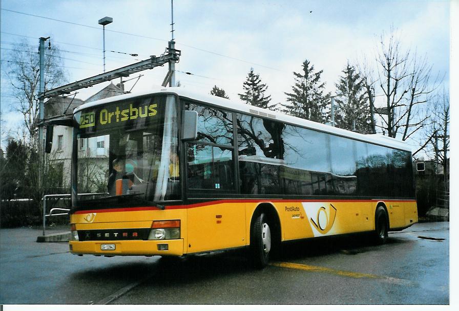 (103'420) - Postautobetriebe Unteres Toggenburg, Ltisburg - SG 12'842 - Setra (ex Schwizer, Goldach; ex Lmmli, Thal; ex P 25'112) am 7. Januar 2008 beim Bahnhof Flawil