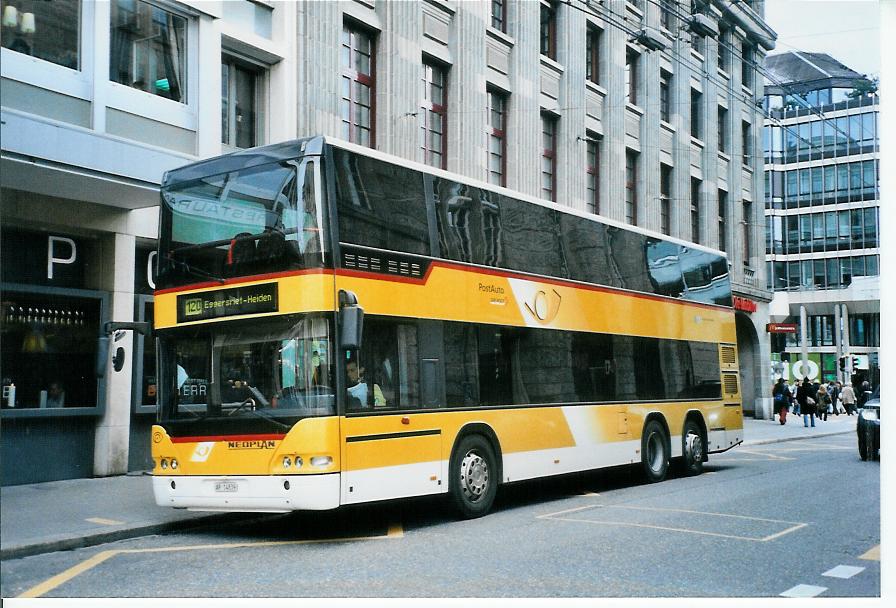 (104'026) - PostAuto Ostschweiz - AR 14'839 - Neoplan (ex P 27'017) am 4. Februar 2008 beim Bahnhof St. Gallen