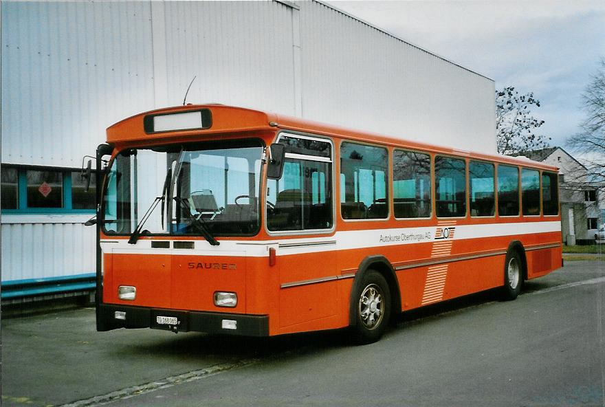 (104'114) - AOT Amriswil - Nr. 8/TG 168'065 - Saurer/Tscher (ex Frommelt, Vaduz) am 4. Februar 2008 in Amriswil, Garage II