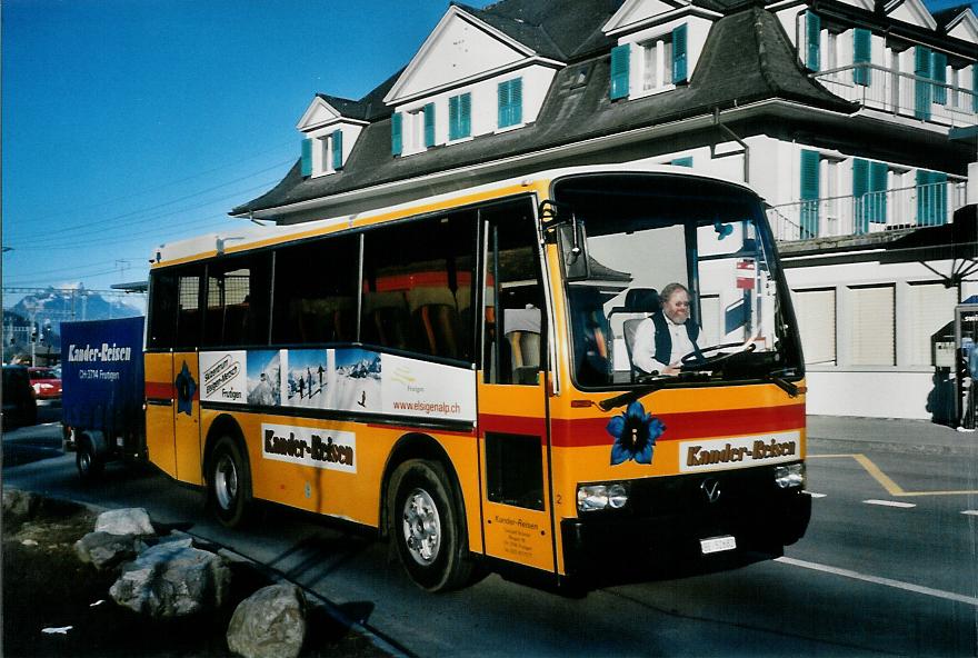 (104'704) - Kander-Reisen, Frutigen - Nr. 2/BE 52'682 - Vetter (ex AVG Grindelwald Nr. 23) am 24. Februar 2008 beim Bahnhof Frutigen